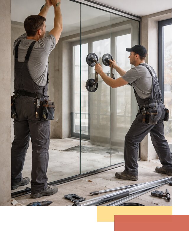 Цельностеклянные перегородки под ключ в Южноуральске