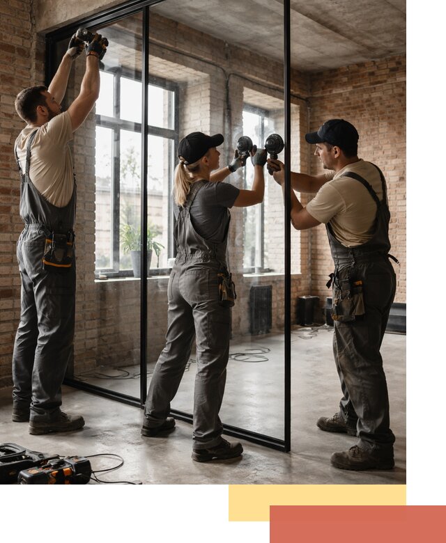 Стеклянные перегородки лофт — изготовление и монтаж в Южноуральске