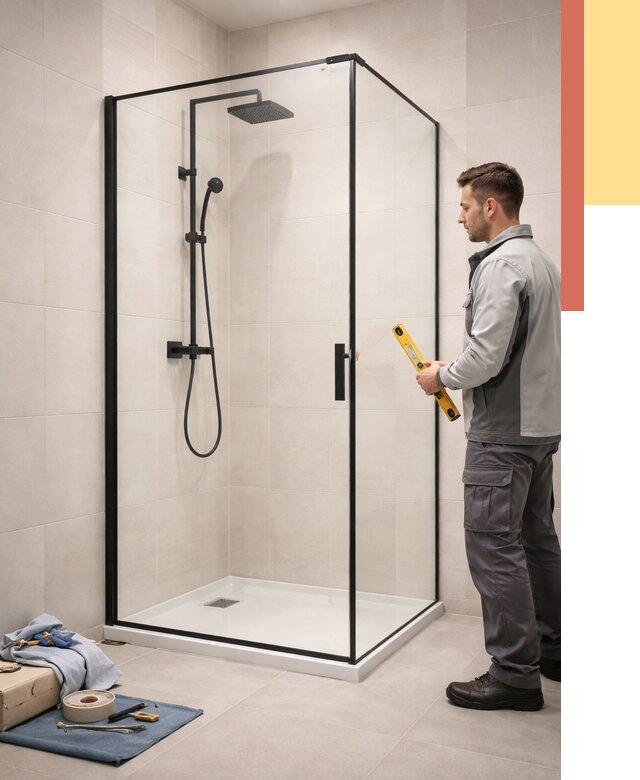 Стеклянные перегородки для душа в Южноуральске от 13670 руб. | Монтаж под ключ — ОТДЕЛОЧНИК-Жрк