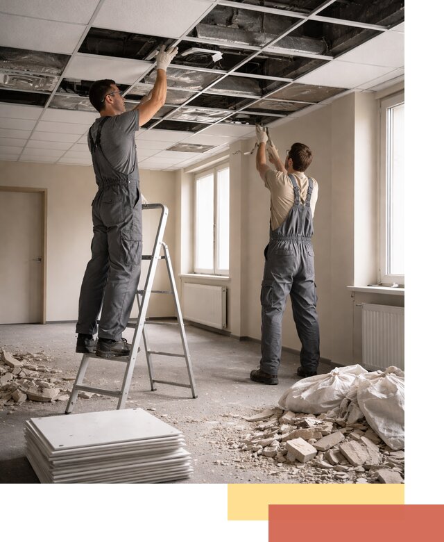 Демонтаж потолков Армстронг профессионально в Южноуральске