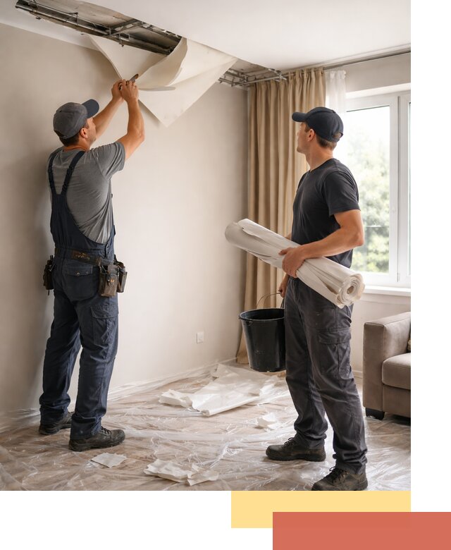 Демонтаж натяжного потолка в Южноуральске быстро и аккуратно