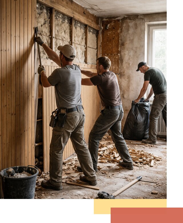 Демонтаж вагонки и вывоз материалов в Южноуральске