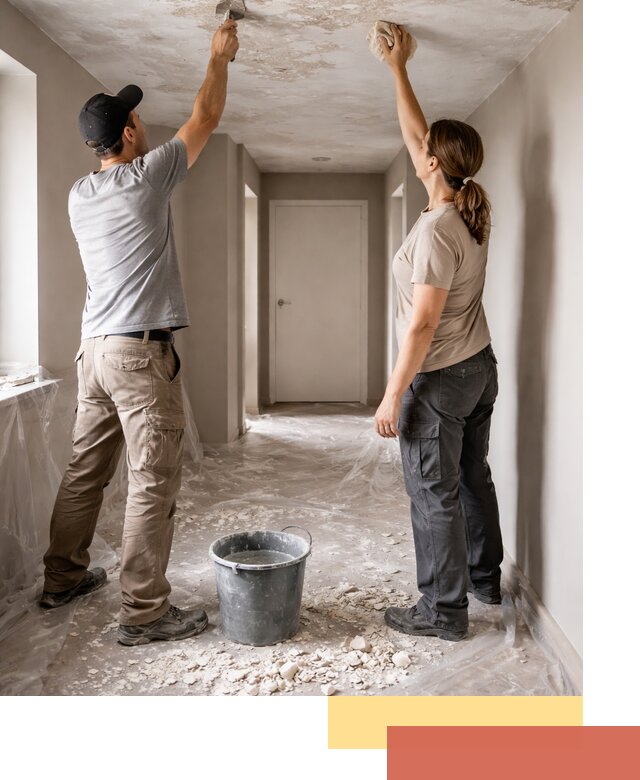 Удаление побелки с потолка в Южноуральске — быстро и аккуратно