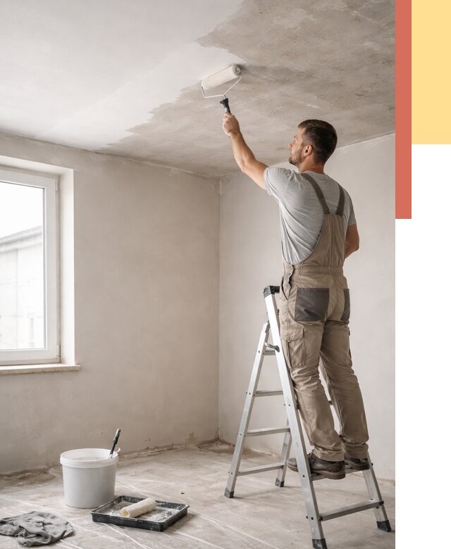 Грунтовка потолка в Южноуральске от 2734 руб. — быстро и недорого | ОТДЕЛОЧНИК-Жрк