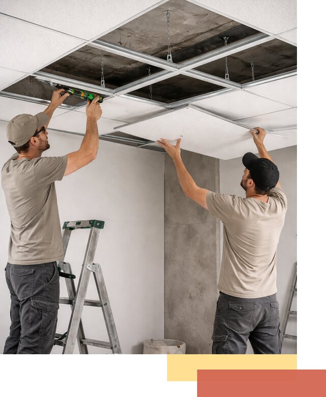 Монтаж потолка Армстронг под ключ в Южноуральске