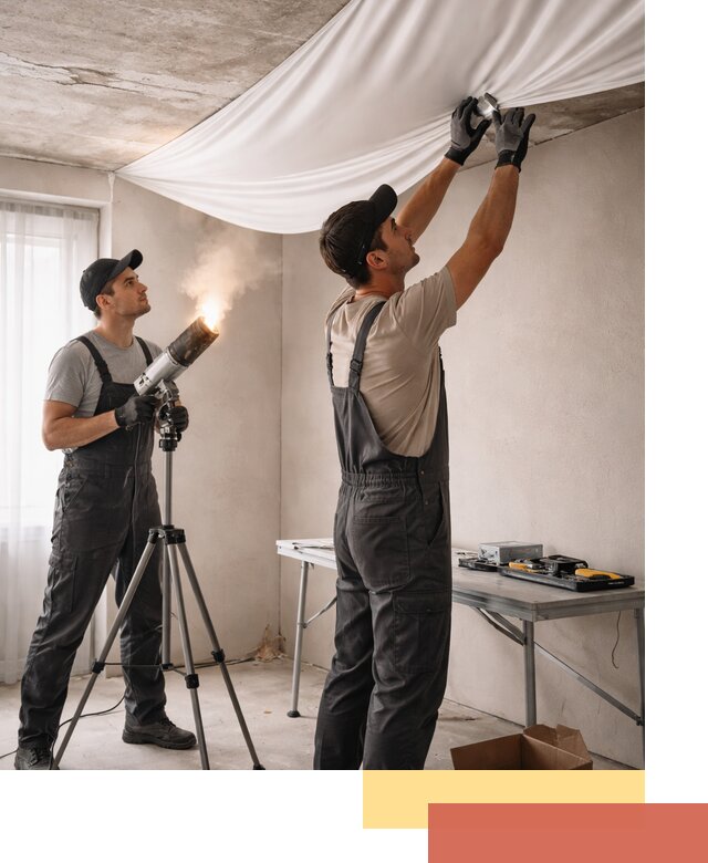 Установка натяжного потолка под ключ в Южноуральске