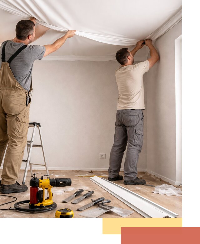 Монтаж ПВХ натяжного потолка в Южноуральске качественно и быстро