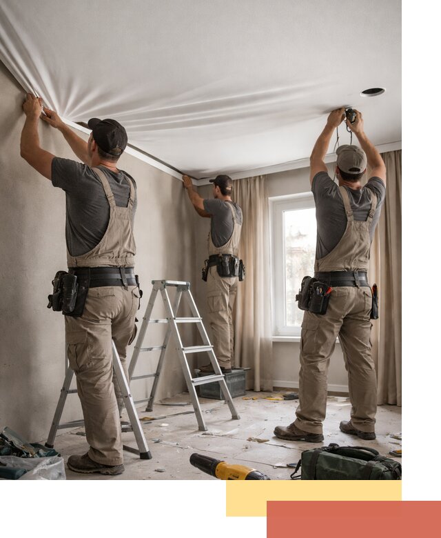 Монтаж матового натяжного потолка в Южноуральске качественно и быстро