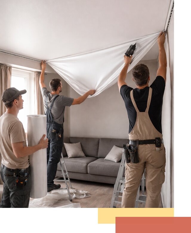 Монтаж сатинового натяжного потолка в Южноуральске качественно и быстро