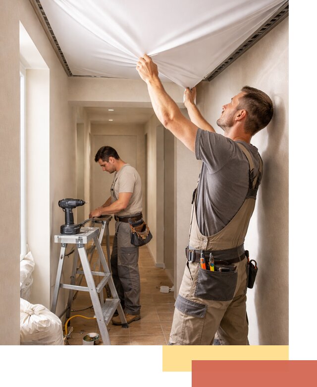 Монтаж натяжного потолка в прихожей в Южноуральске