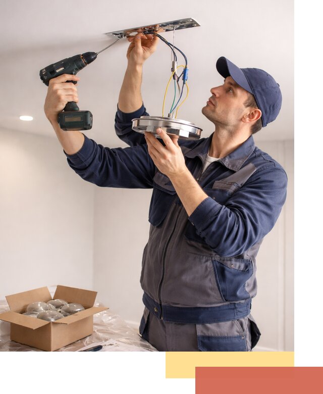 Установка люстры в натяжной потолок в Южноуральске