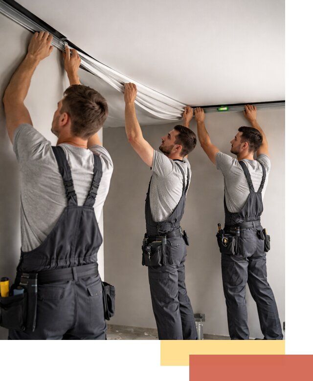 Теневые натяжные потолки в Южноуральске: монтаж и отделка быстро и качественно