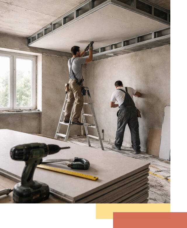 Двухуровневый потолок из гипсокартона в Южноуральске