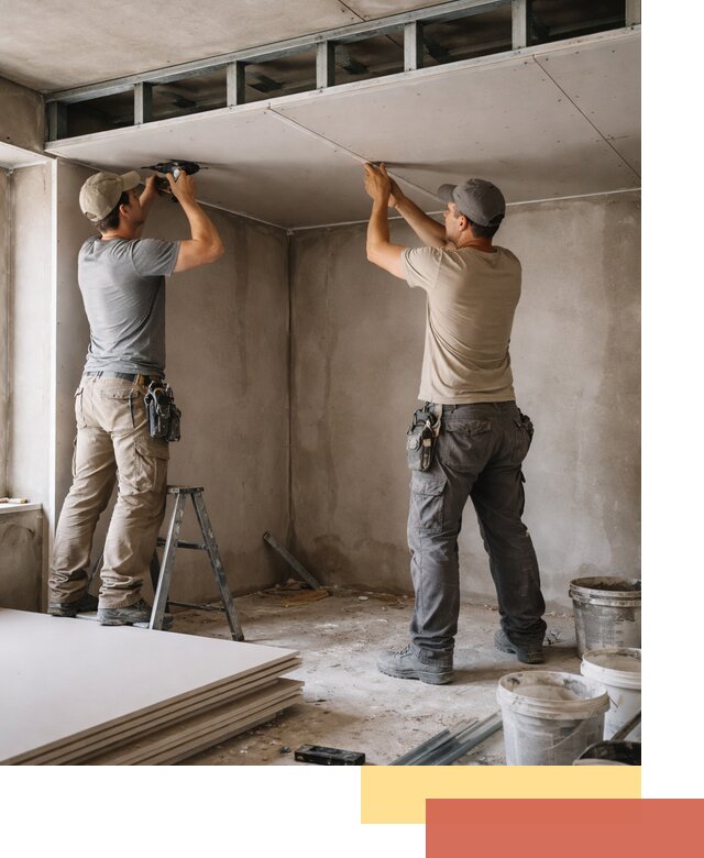 Короб из гипсокартона на потолке под ключ в Южноуральске