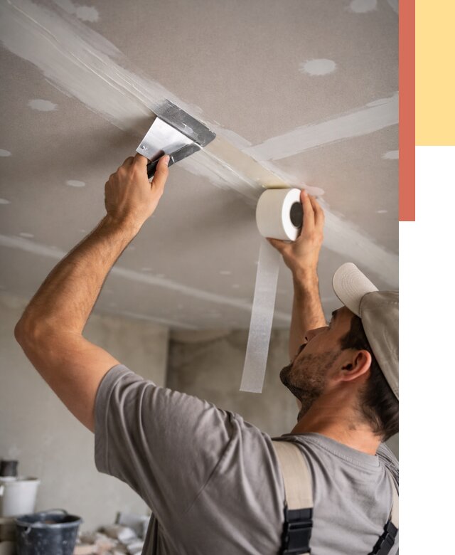 Обработка швов потолка ГКЛ в Южноуральске от 8202 руб. под ключ | ОТДЕЛОЧНИК-Жрк