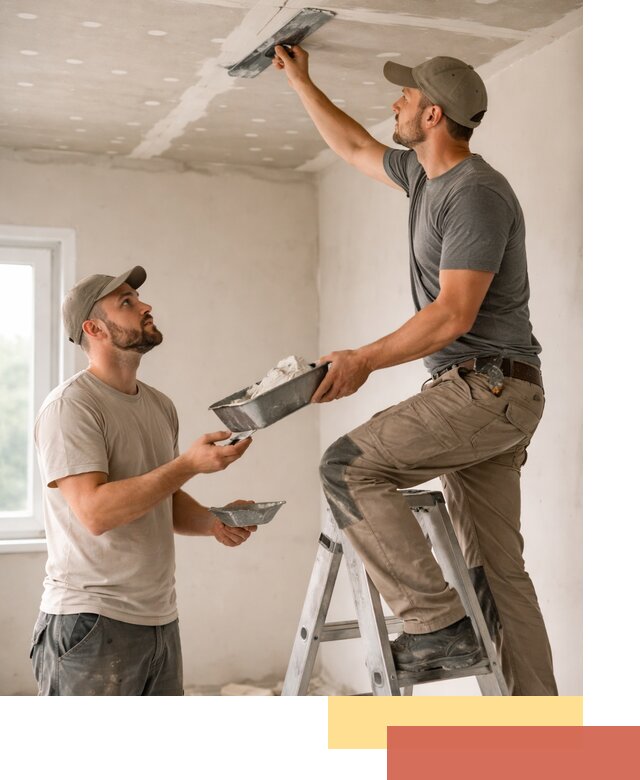 Шпаклевка потолка из гипсокартона в Южноуральске качественно и быстро