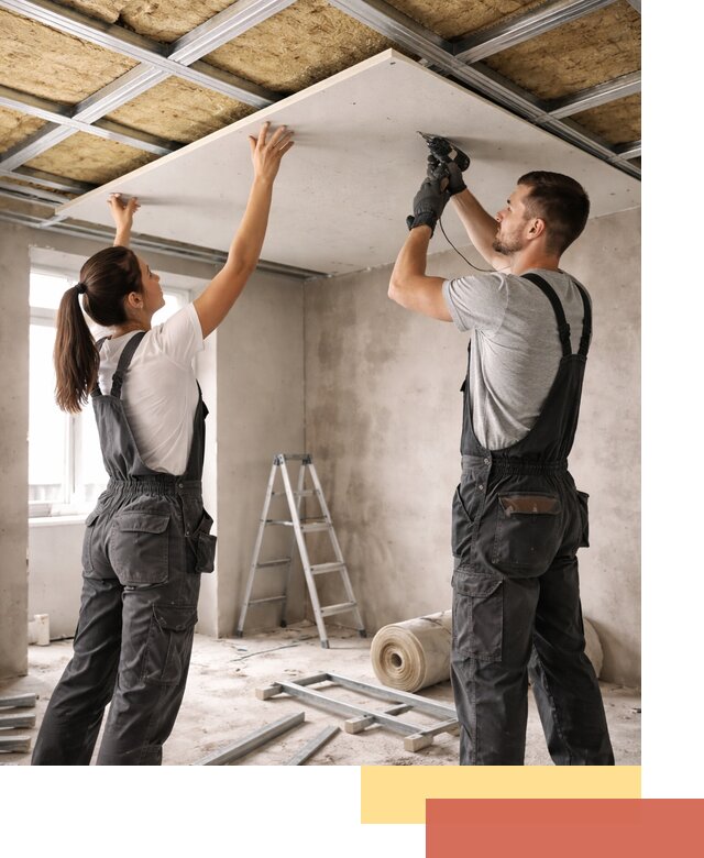 Звукоизоляция потолка из ГКЛ в Южноуральске профессионально и надежно