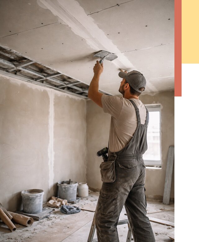 Ремонт потолка из гипсокартона в Южноуральске от 711 руб./м² — быстро и недорого | ОТДЕЛОЧНИК-Жрк