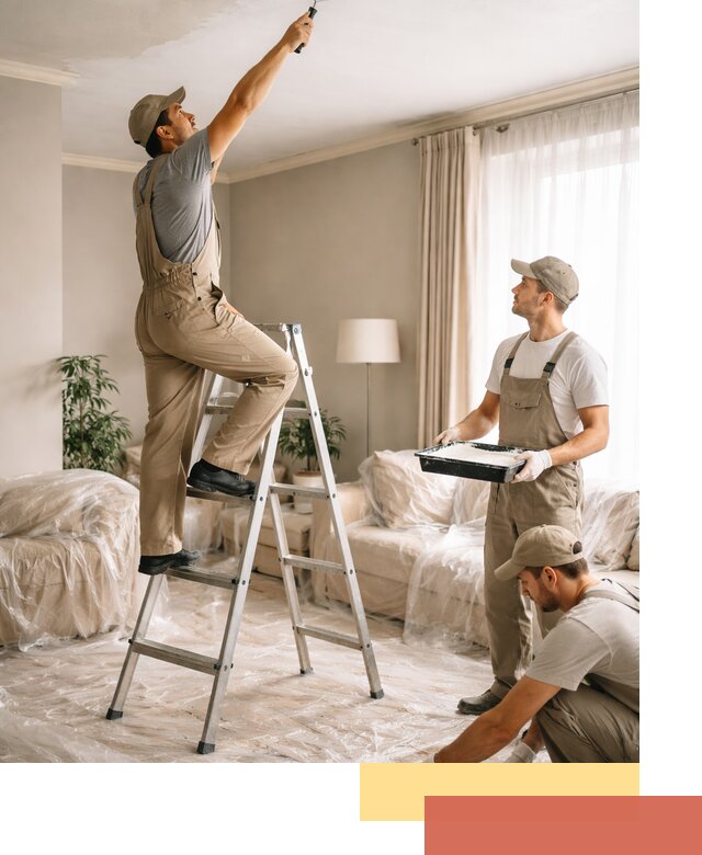 Покраска потолков акриловой краской в Южноуральске качественно и быстро