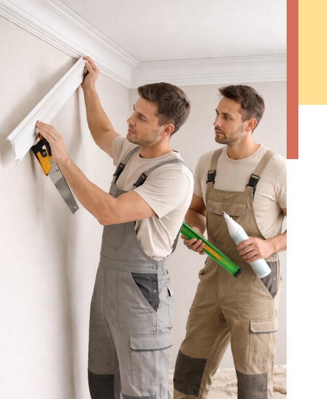 Монтаж потолочного плинтуса в Южноуральске от 2515 руб. — быстро и недорого | ОТДЕЛОЧНИК-Жрк