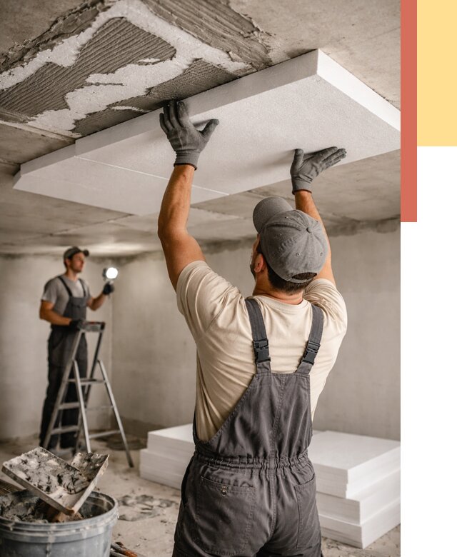 Утепление потолка пенопластом в Южноуральске от 4921 руб/м2 — недорого и быстро | ОТДЕЛОЧНИК-Жрк