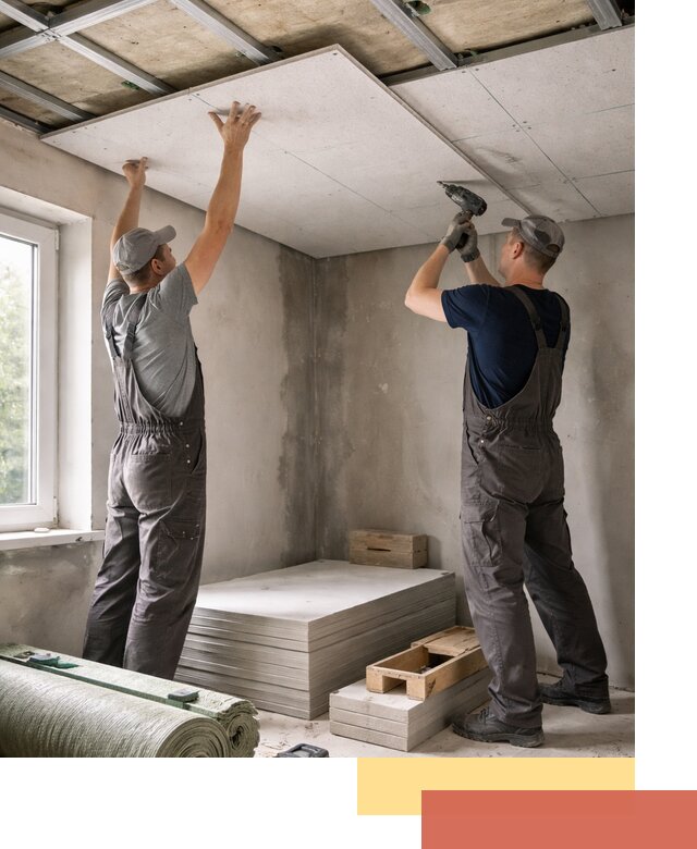 Шумоизоляция потолка панелями ЗИПС в Южноуральске